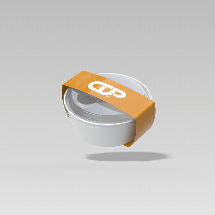 Disposable bowl with lid sleeves food packaging