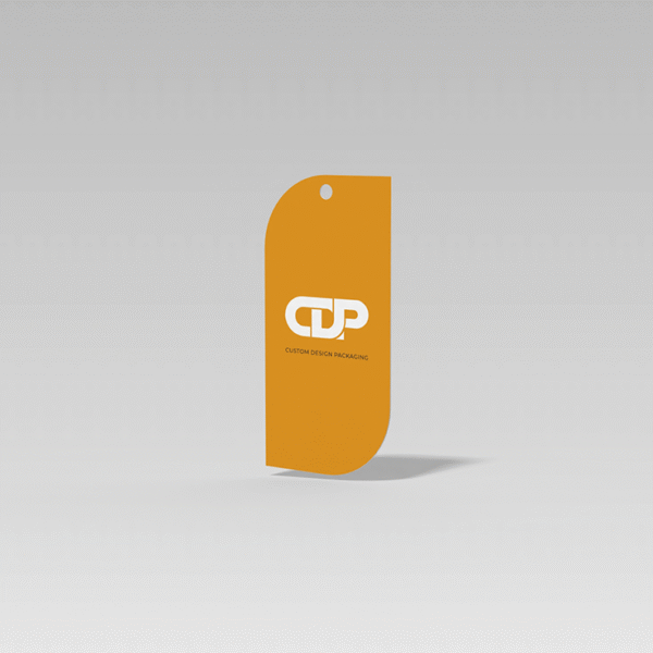 Custom dimensions hangtagscards diagonal