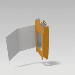 Tuck end boxes flip covers dieline