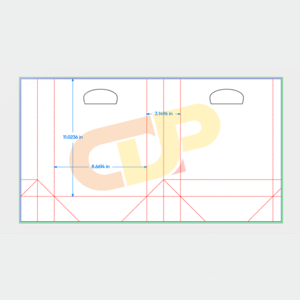 Arc holes paper bag dieline - Image 2