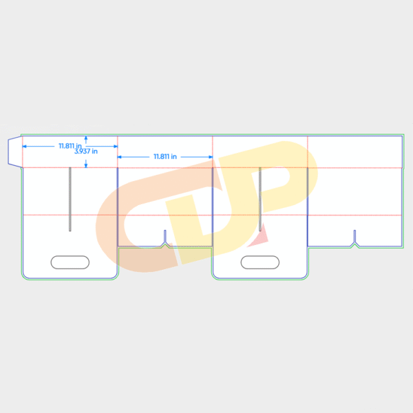 4-pack carrier display tray box with handle - Image 3