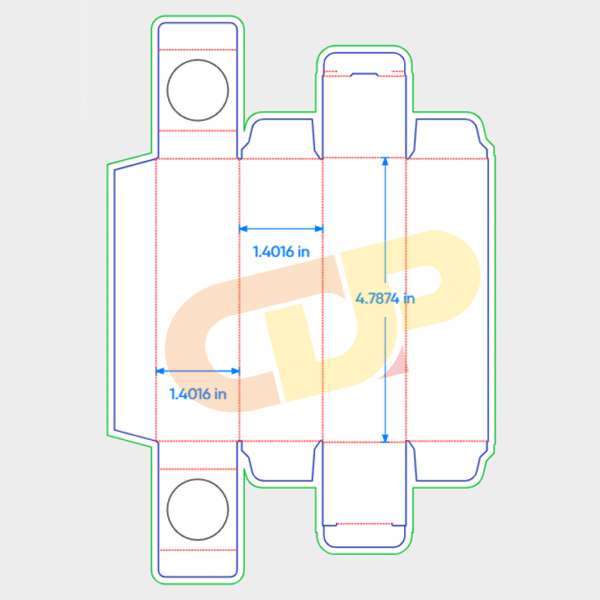 Cosmetic box dieline - Image 2