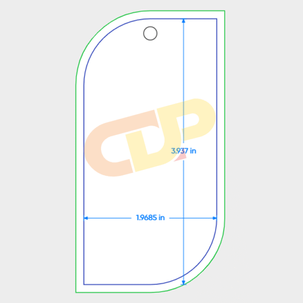 Custom dimensions hangtagscards diagonal - Image 2