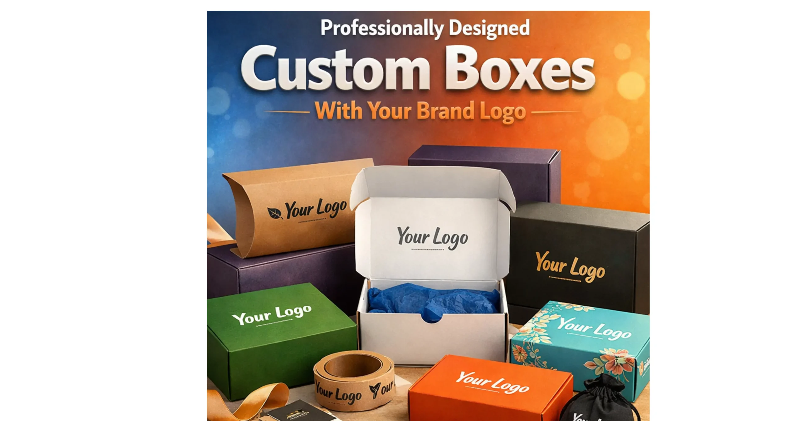 Professionally Designed Custom Boxes With Your Brand Logo